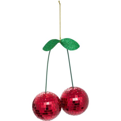 Hängende Tanne mit roten Disco-Kirschen, 12 cm - Feeric lights & christmas (1/2)