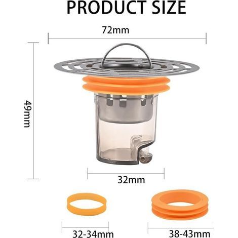 Les bouchons de douche inodores, les désodorisants de canalisations et les dispositifs anti-refoulement conviennent aux cuisines, aux salles de bains et aux buanderies. (1/3)