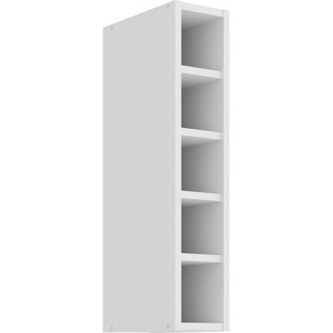 Hängeschrank Regal 15 cm Weiß matt Küchenzeile Küchenblock Küche Stilo Landhaus (1/5)
