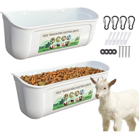Comedero para aves de corral - Contenedor de alimento para ganado, 2 unidades (1/5)