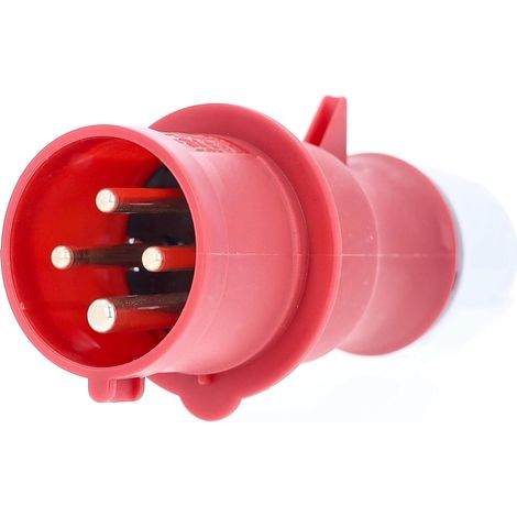 1 Fiche CEE Rouge 400V 16A 4 Pôles IP44 Raccord À Vis Pour Chantier (1/5)