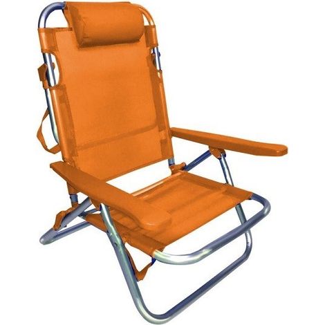 Spiaggina alluminio 5 posiz arancio - cod 1073101