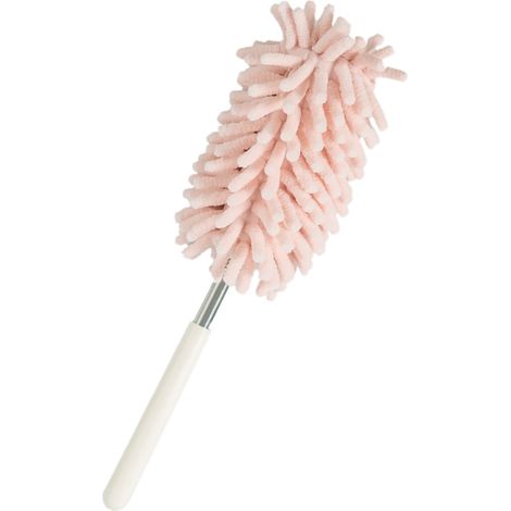 [Telescopique] Époustouflant Flexible Washable Bendable Head + Stainless Steel + PP Chenille Nordic Pink 0.8m/2.63ft Poids 210g/7.41oz 1 Pièce