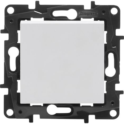 Modulo pulsante bianco Niloe Step 1X 1Z con terminali a molla 6A 250V 863109