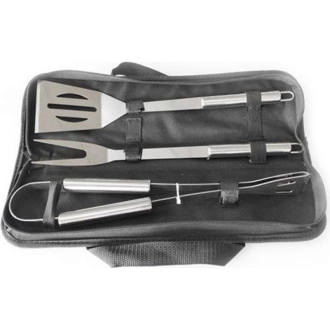 Barbecue BBQ set 3 attrezzi acciaio inox professionali