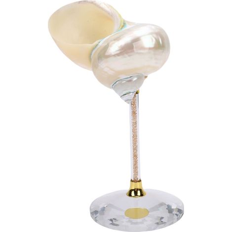 Einzigartiges, poliertes Muschel-Cocktailglas für Eisgetränke, kreatives Weinglas, natürliches Muscheldesign für Hochzeiten, Bars und Geburtstage (1/5)