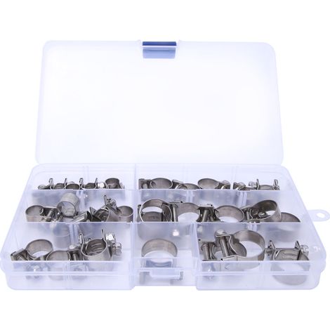 30 colliers de serrage en acier inoxydable 6mm-18mm kit assorti de pinces pour tuyaux (1/5)