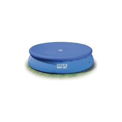 Intex – Bâche de piscine hors sol ronde 4,57m – PVC 160 Micron – Cordon de fixation inclus – Tamis d'écoulement pour éviter l'accumulation d'eau (1/10)