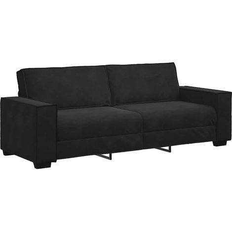 3-Sitzer-Sofa Schwarz 220x78x84 cm Samt vidaXL (1/5)