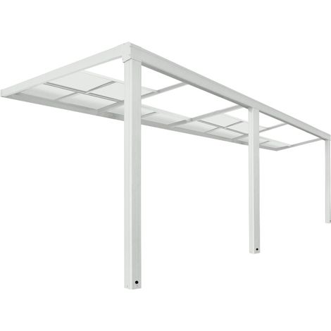 Home Deluxe - Techo de terraza SOLIS DELUXE color: blanco, tamaño: 579 x 295 x 233 / 272 cm