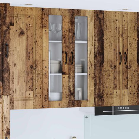 Küchenschrank mit Regal Altholz 60 x 31 x 100 cm Holzwerkstoff