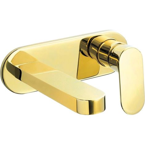 Miscelatore lavabo a scomparsa in ottone finitura colore oro - Montain