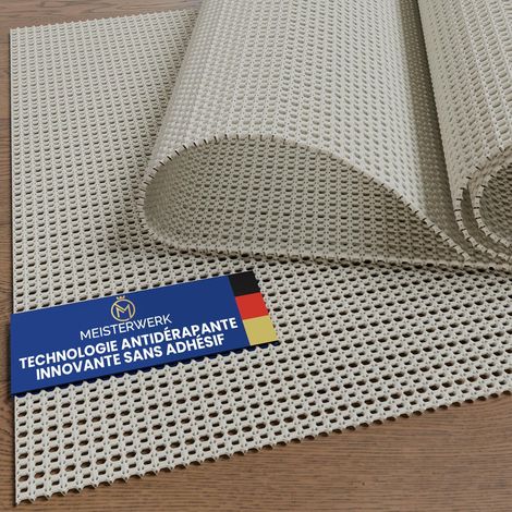 Sous-Tapis Antidérapant - 1 Pièce - PVC Haute Qualité - Maintien Extra Fort sans Colle - Pour Parquet et Carrelage - Découpable à la Taille (1/5)