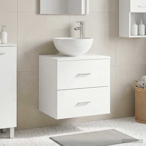 vidaXL Mobile Lavabo da Parete Bianco 49,5 x 41 x 64,5 cm
