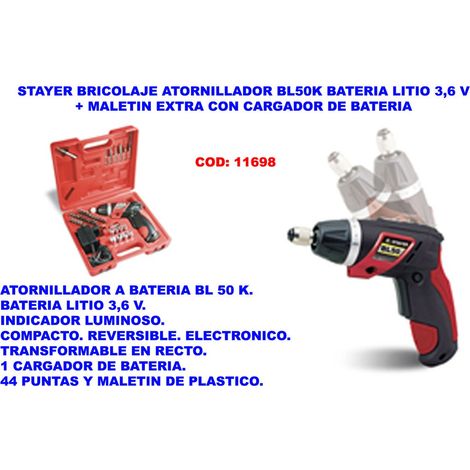 Stayer DIY 3,6-V-Lithiumbatterie-Schraubendreher mit abnehmbarem Gehäuse