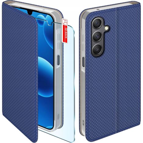 Étui pour Samsung Galaxy A26 5G SMART MAGNET FERMETURE PORTEFEUILLE + VERRE