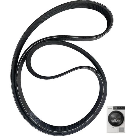 Courroie Seche Linge 7PH2010, Courroie V 7 Nervures 2010 mm, Remplacement Courroie pour Maison Compatible avec Whirlpool et Hotpoint, Courroie en Caoutchouc Fermée C00311014, 480112101469 (1/5)
