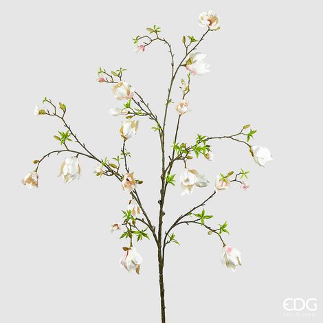 EDG Enzo De Gasperi Ramo Magnolia Jumbo Artificiale H 180 Cm White Pink