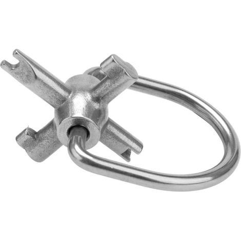 Clé multi‑fonctions 4 têtes pour déverrouillage capot sécurité groupe extérieur climatiseur, accessoire maintenance frigoriste (1/5)