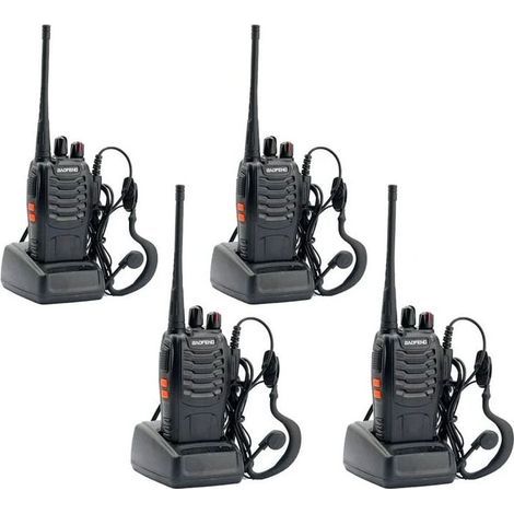 Talkie walkie Radio bidirectionnelle BF-888S (lot de 4) et câble de programmation USB (1 pièce) (1/4)