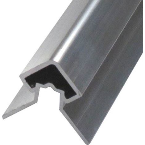 Profilo angolare esterno in alluminio per rivestimento - Colore - Alluminio grezzo, Spessore - 4 cm, Larghezza - 4,3 cm, Lunghezza - 270 cm