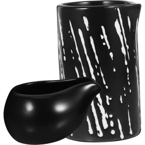 2pcs Pichet à Miel en Céramique Style Japonerie 200ml Polyvalent Maison et Cafés Design Unique et Simple Crémier en Porcelaine (1/5)