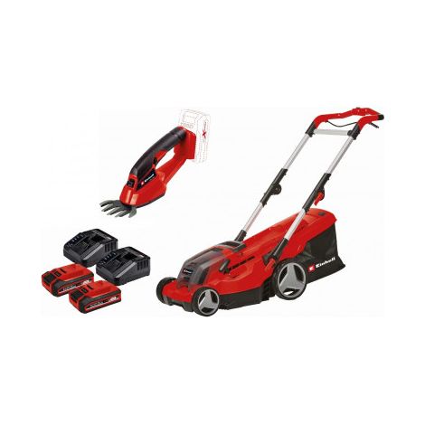 Cortacésped inalámbrico GE-CM 36/37 Li + 2 baterías de 3Ah + 2 cargadores Power X-Change EINHELL (1/5)