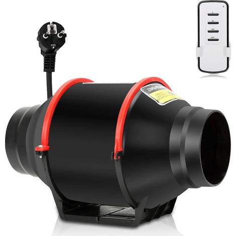 SWANEW Estrattore per condotti Ventilatore per condotti 150mm 75W 540m³/h con telecomando (1/5)