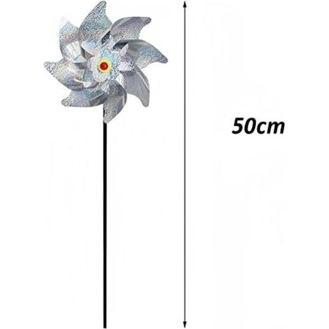 Windmühle 20 x 50 cm 10 Stück Reflektierende Windmühle Glänzender Spinner Rotierende Windmühle Kleines Windrad Kleiner Ventilator Leicht und (1/5)