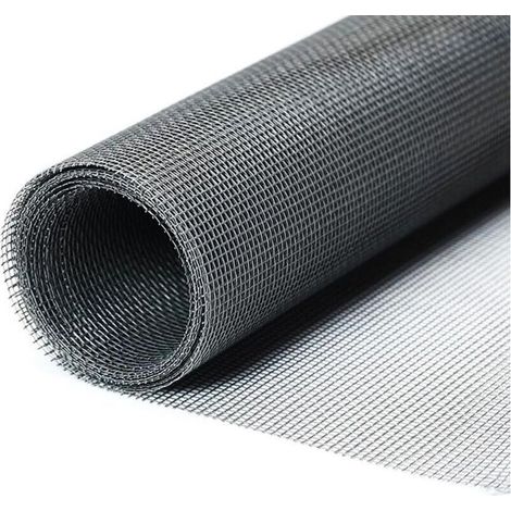 Moustiquaire Fenêtre 250x120 cm, Moustiquaire Enroulable à Découper sur Mesure, Grille Anti-Insectes pour Portes-Fenêtres et Baies Vitrées, Gris (1/5)