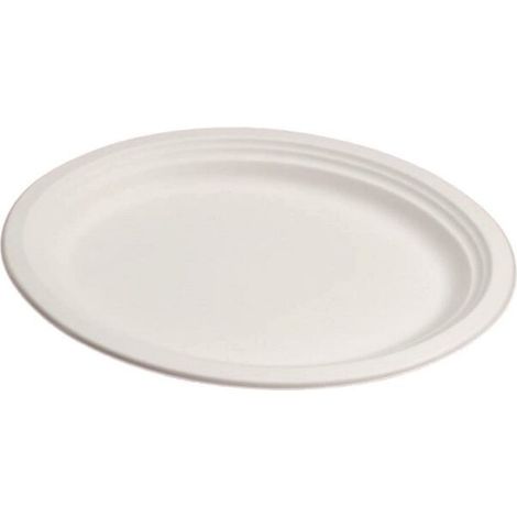 Assiette jetable ovale 32x25 cm en cellulose - 50 pièces - Ecobioshopping (1/3)