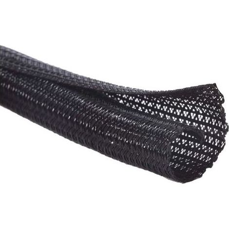 13mm-3m Gaine Câble Auto-Fermeture Manchon de Câble Cache Câble Range Câble Gestion des Câbles pour Ordinateur, Automobile - Noir