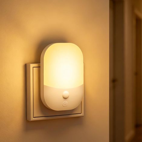 Confezione da 1 luce notturna a spina con sensore crepuscolare per bambini, 3000K (1/5)