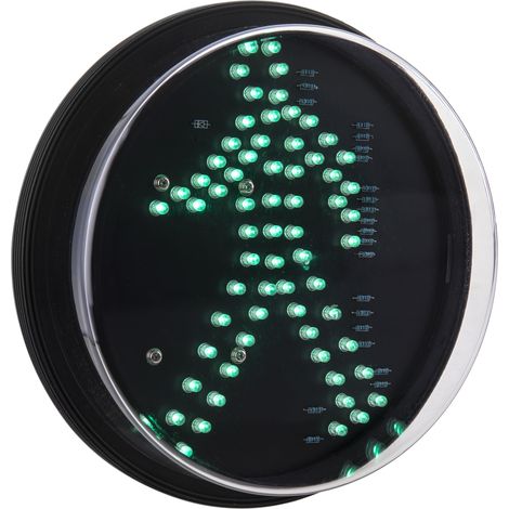 PrimeMatik - Feu à LED pour feu de signalisation IP65 200mm 12-24V piéton vert (1/5)