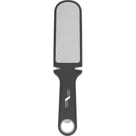 Sharpener of knives Double face 6 in 1, pierre to sharpen Portable multifunction for kitchen Camping black (1/5)