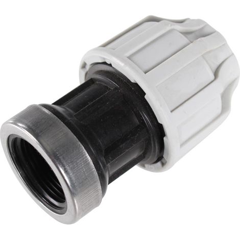 Raccord Polypropylène droit ACS pour PE ou PEHD Ø20 - Sortie Femelle 3/4" (20/27)
