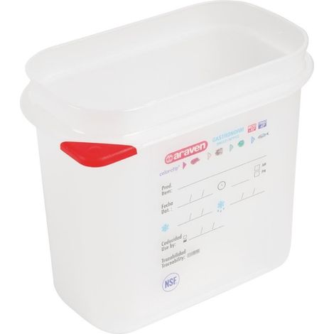 Lot de 4 Boîtes alimentaires 1,5 L - Araven GN 1/9