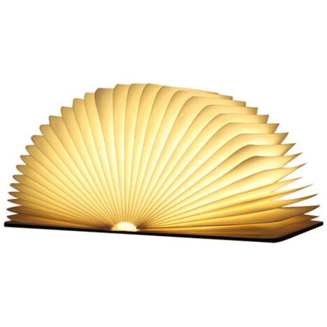 royaluxe-Lampe Livre Led Pliante en Bois,Led Lampe de table, Lampe en Forme de Livre,Led Lampe de Papier Rechargeable par USB,Idee Cadeau Noël Livre Lampe Pliante et Magnétique,pour Chambre,Maison,Bla