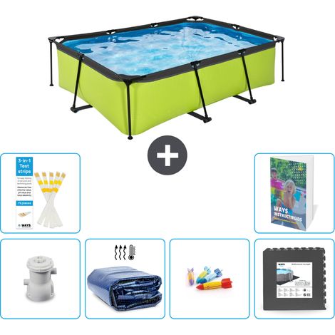 Exit Pool Rechteckig - 220x150x65 cm - 7-teilig S177