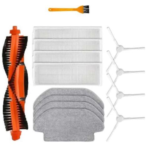 Compatible avec les aspirateurs robots Xiaomi S10, S12, T12 et B106GL. Pi��ces et accessoires : brosse principale, filtre et serpilli��re.