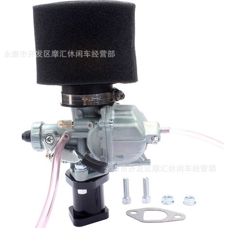 Go-kart 212cc GX200 CT200U KT196 intake manifold VM22 carburetor sponge air filter (1/5)