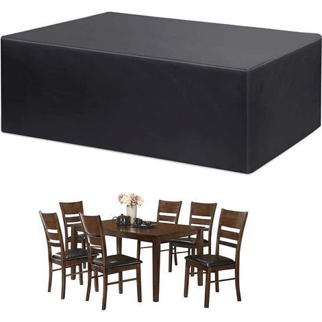 Waterproof Furniture Cover Table Chair Oxford Fabric 180x120x74m Waterproof Outdoor Cover Anti-UV Windproof with Buckle