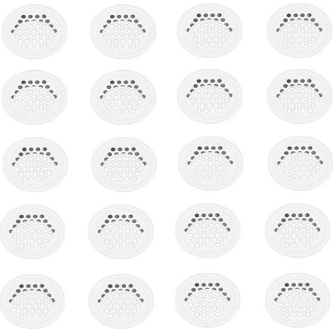 Set mit 20 runden 35-mm-Lüftungsgittern aus Edelstahl für Crezuo-Küchenmöbel (1/5)