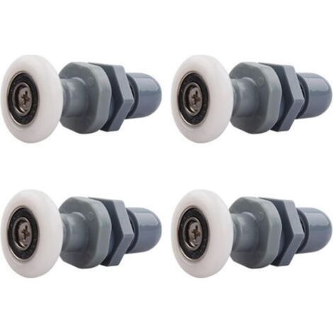 Shower Door Casters, 4 Pieces Brass Sliding Shower Door Caster for Roller for Replacement Sliding Shower Glass Door Runners Rollers (19MM) (1/5)