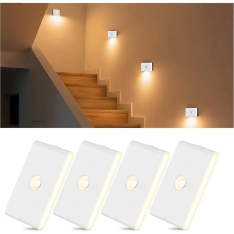 Ce lot de veilleuses à détecteur de mouvement propose 3 couleurs et une luminosité réglable. Rechargeable, c'est une lampe d'intérieur idéale pour les escaliers, les couloirs et les salles de bain.