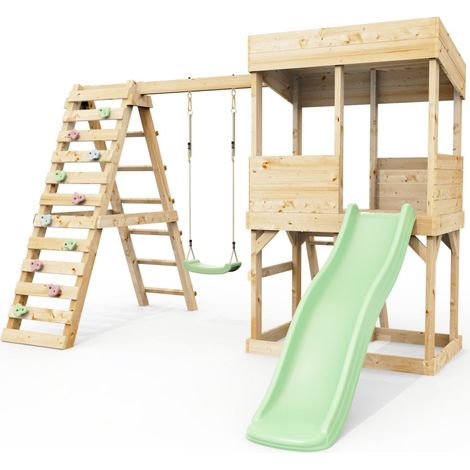 Rebo Lookout Tower with Single Swing, Wave Slide and Climbing Wall (1/3)