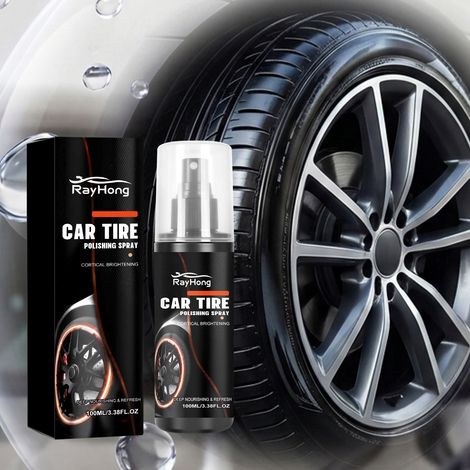 Car tire polishing spray - cleans, refinishes, brightens, removes stains, and maintains tire surface - 100ml -- BIEMMEDUE (1/5)