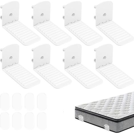 (8pcs)Attache Drap Housse, Tendeur Drap Housse Anti-Dérapant, Lot de 8 Bed Lock avec Sangle de Verrouillage, Maintien Drap-Housse pour Tous Les Matela