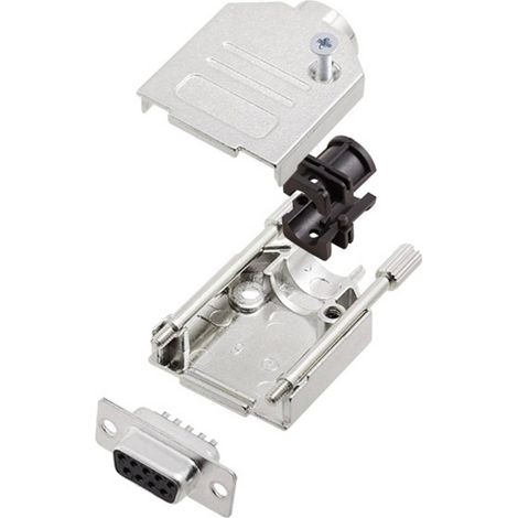 Amphenol L17DTZK09+L77SDE09S KIT connettori femmina SUB-D 180 ° Numero Poli (num): 9 Punte a saldare 1 pz. (1/2)