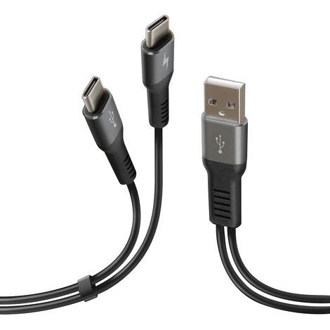 Cavo con doppio connettore, Usb  Type-C - 100 cm - Nero (1/5)